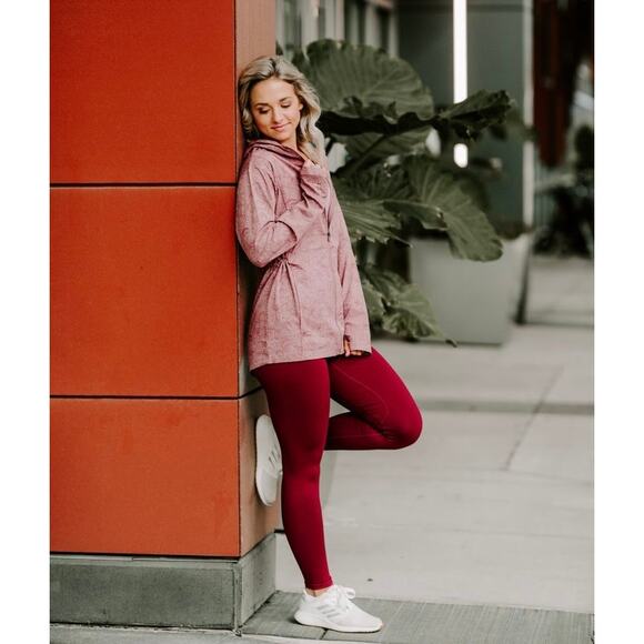 Balance Athletica Journey Long Running Jacket Fuji‎ Pink Print Medium Hooded - Picture 1 of 8